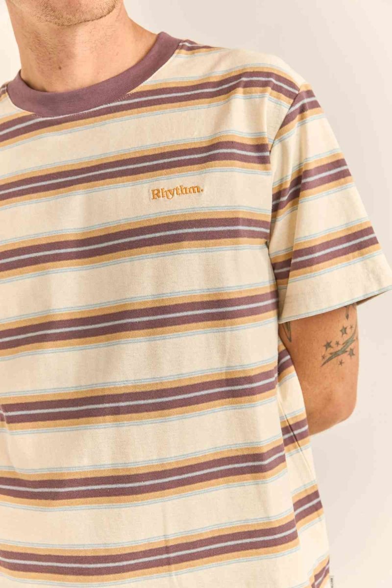 Everyday Stripe Ss T-Shirt Homme#Tee ShirtsRhythm