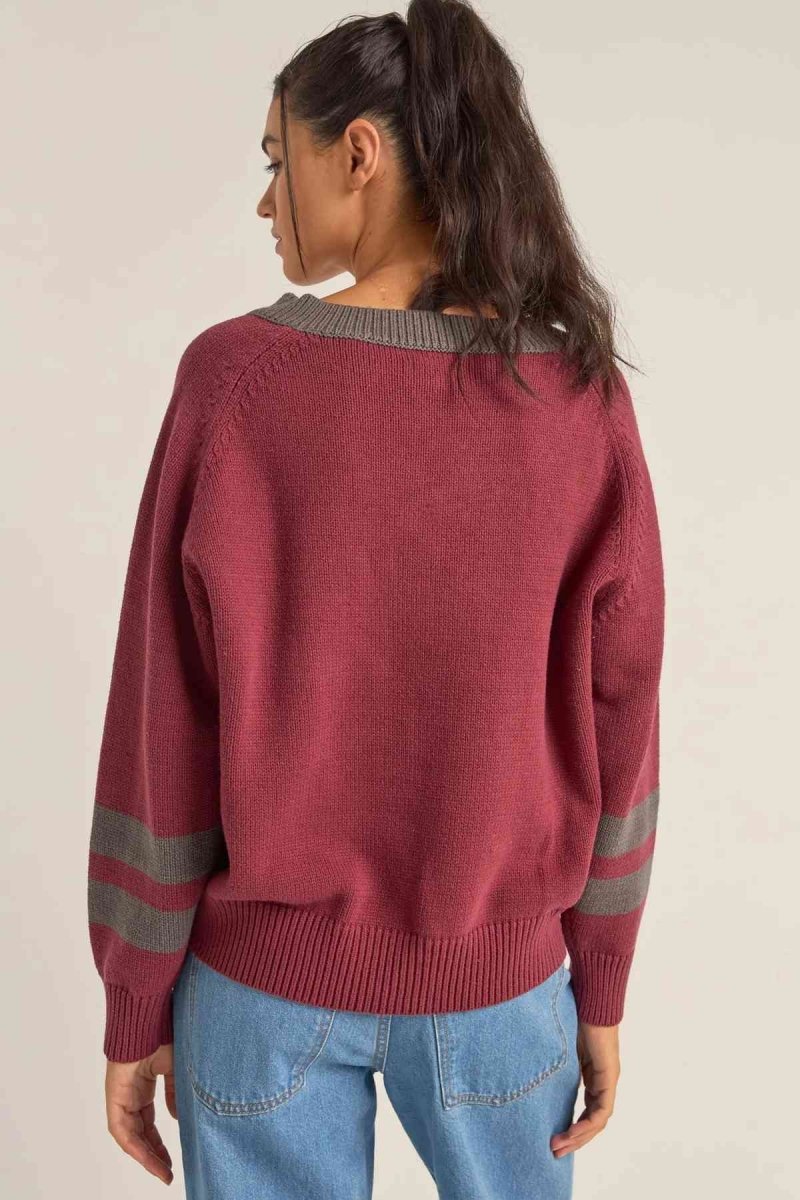 Gatwick V Neck Sweater Femme#PullRhythm