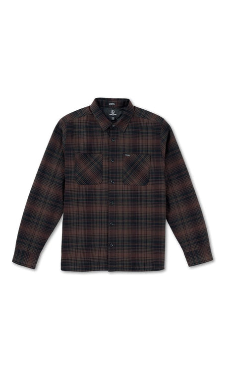 Overstoned Flannel Mahogany Chemise L/S Homme#ChemisesVolcom