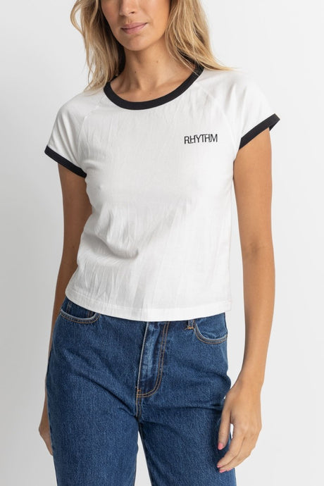 Rhythm Ringer T-Shirt Femme#Tee ShirtsRhythm