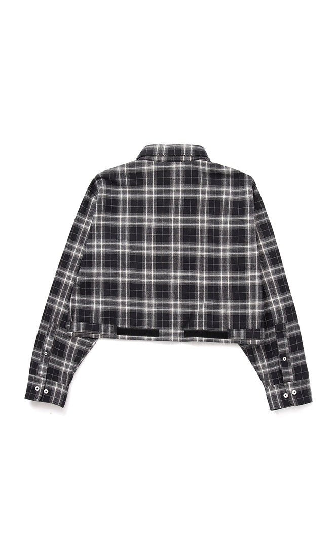 Wo Crop Flannel Chemise Femme#ChemisesHuf