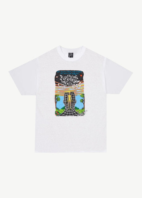 Afends Mens Next Level - Boxy Graphic T-Shirt - White#Mens Tops - T-ShirtsAfends