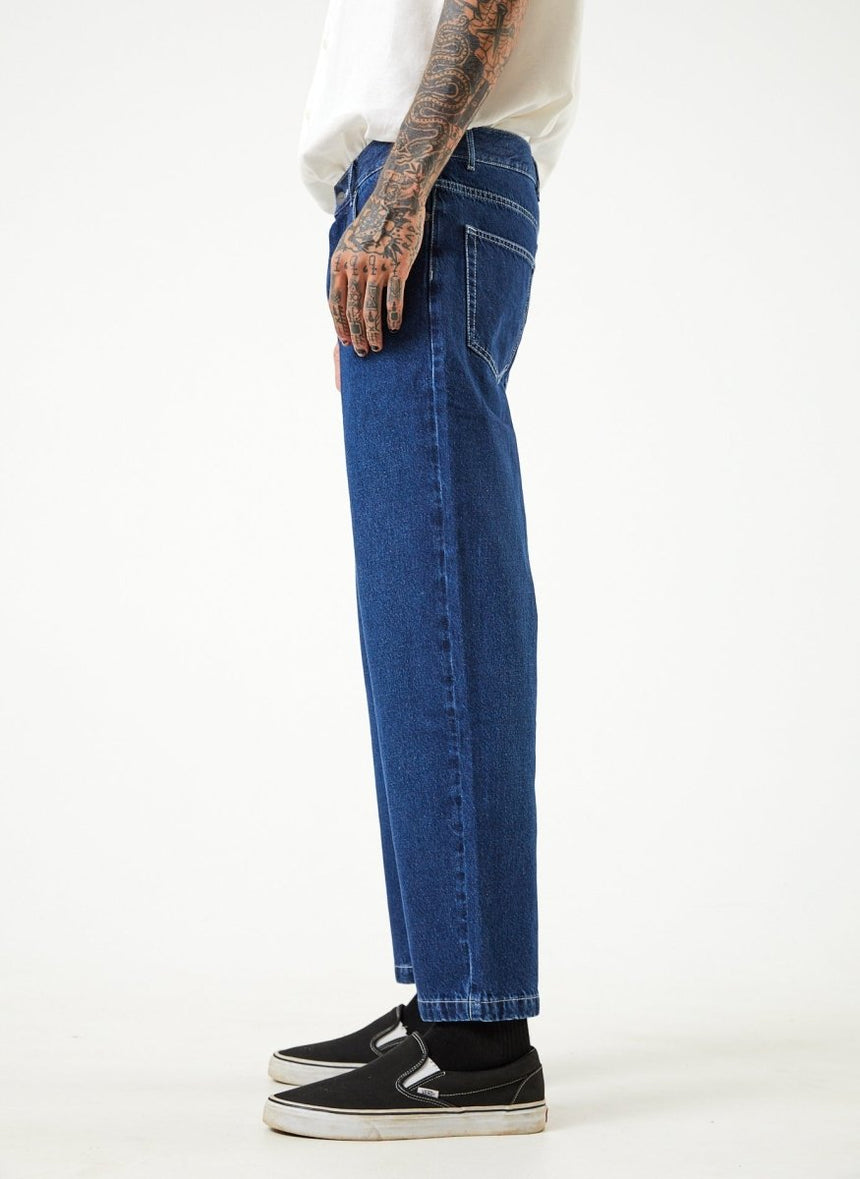 Afends Mens Ninety Twos - Hemp Denim Relaxed Jeans - Original Rinse#Mens Bottoms - JeansAfends