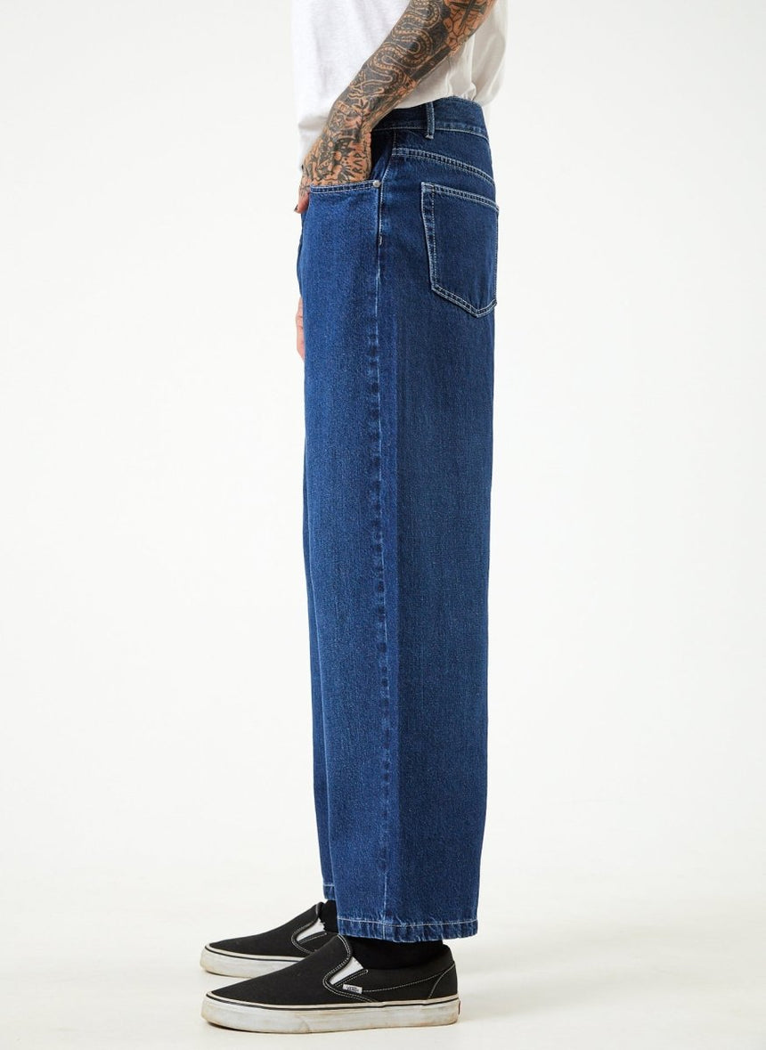 Afends Mens Pablo - Hemp Denim Baggy Fit Jean - Original Rinse#Mens Bottoms - JeansAfends