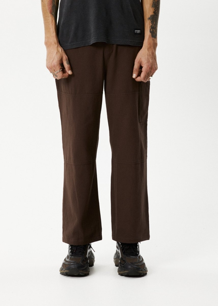 Afends Mens Richmond - Recycled Carpenter Pant - Coffee#Mens Bottoms - PantsAfends