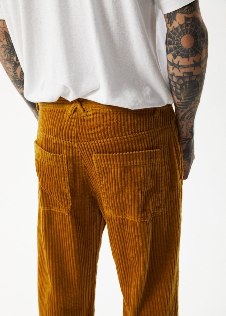 Afends Mens Waterfall Ninety Twos - Corduroy Relaxed Pants - Mustard#Mens Bottoms - PantsAfends