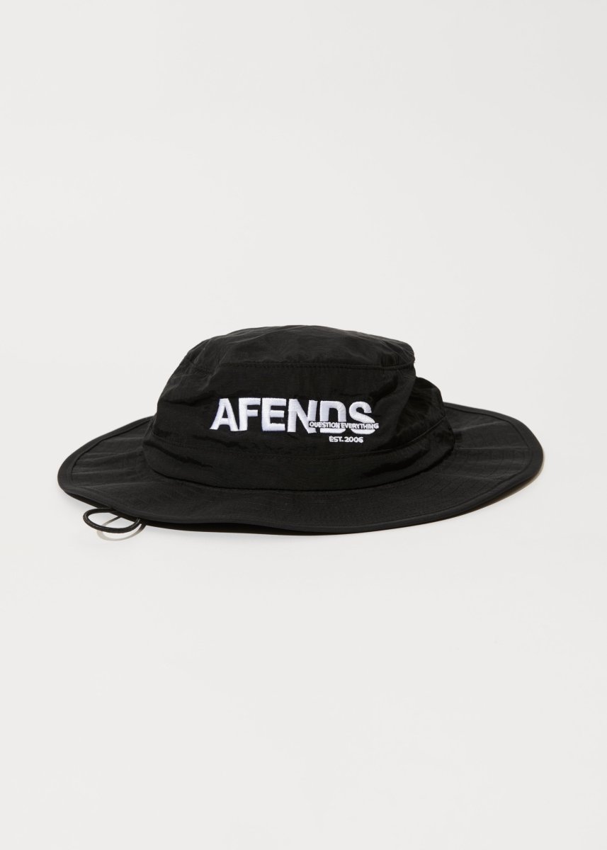 Afends Unisex Vinyl - Bucket Hat - Black#Accessories - HeadwearAfends