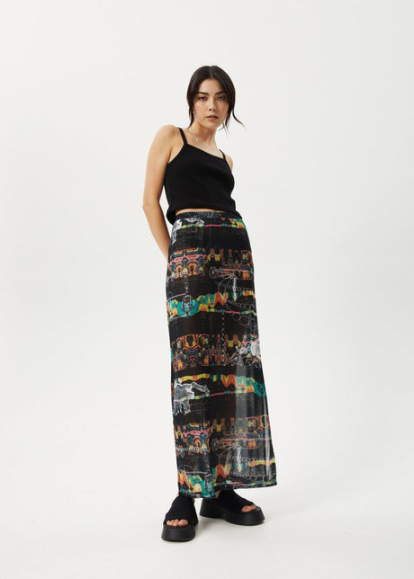 Afends Womens Astral - Sheer Maxi Skirt - Black#Womens Bottoms - SkirtsAfends