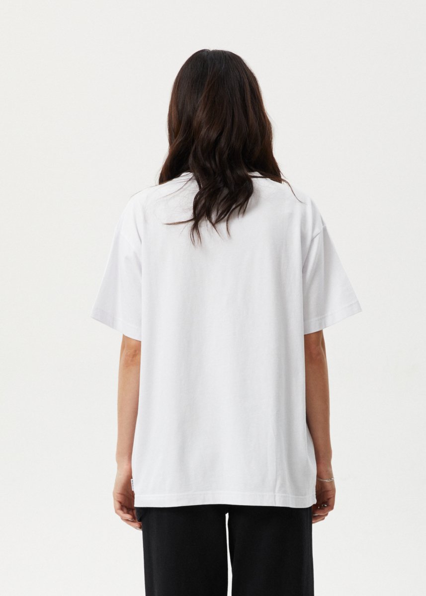 Afends Womens Benedict - Oversized Tee - White#Womens Tops - T-ShirtsAfends