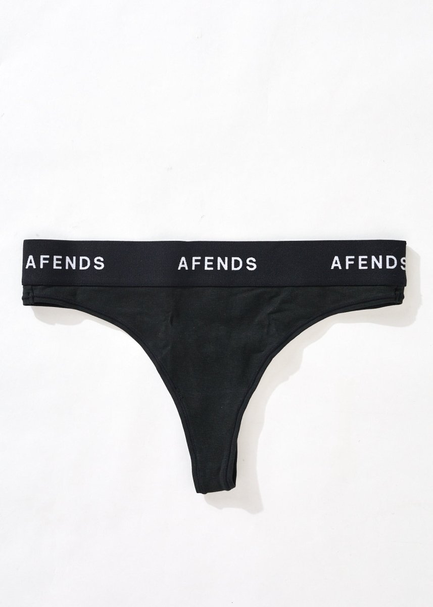 Afends Womens Molly - Hemp G - String Briefs 3 Pack - Black#Accessories - Women's IntimatesAfends