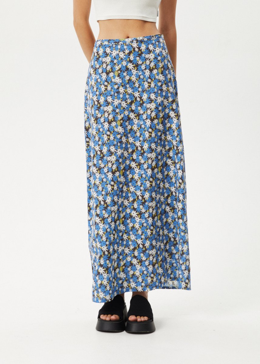 Afends Womens Petal - Maxi Skirt - Lake Floral#Womens Bottoms - SkirtsAfends