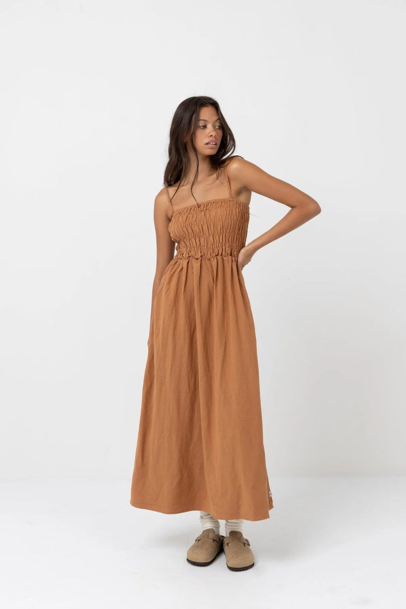 Vestido Midi Maxi Clásico con Tirantes#DressRhythm