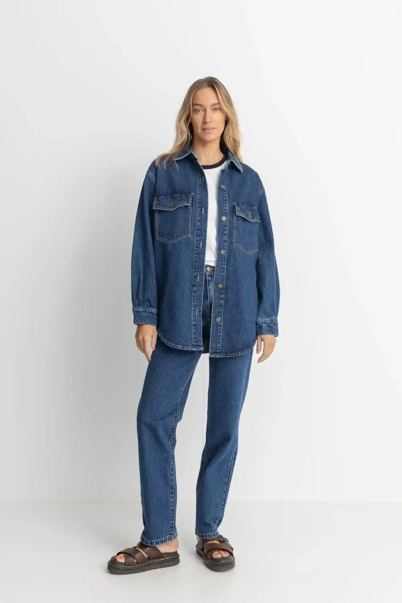 Oversized Denim Surchemise Femme#VestesRhythm