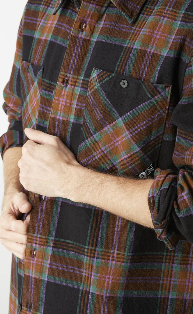 Relowa Plaid Wood Ash Chemise Manches Longues Homme#ChemisesPicture