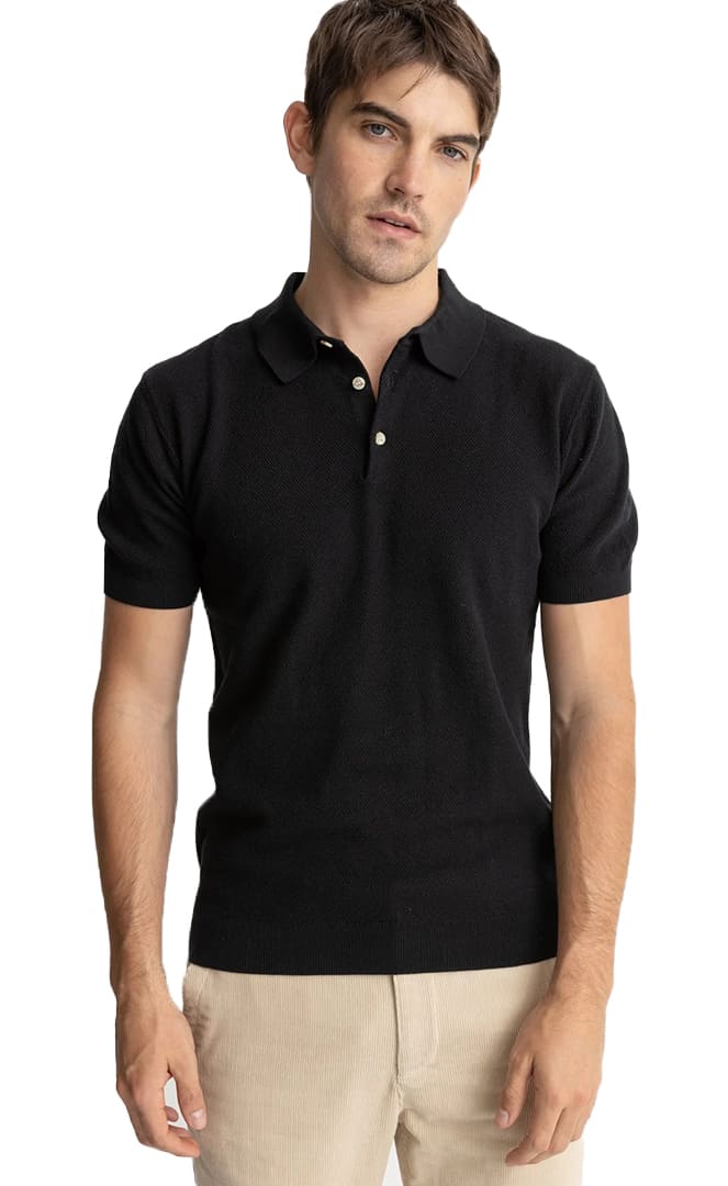 Textured Knit Polo Homme#Tee ShirtsRhythm