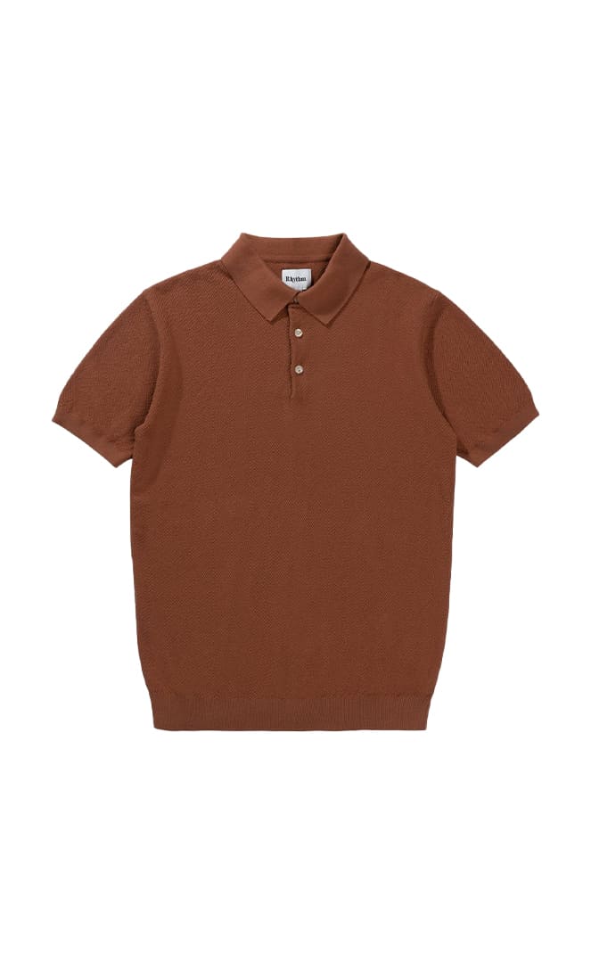 Textured Knit Polo Homme#Tee ShirtsRhythm