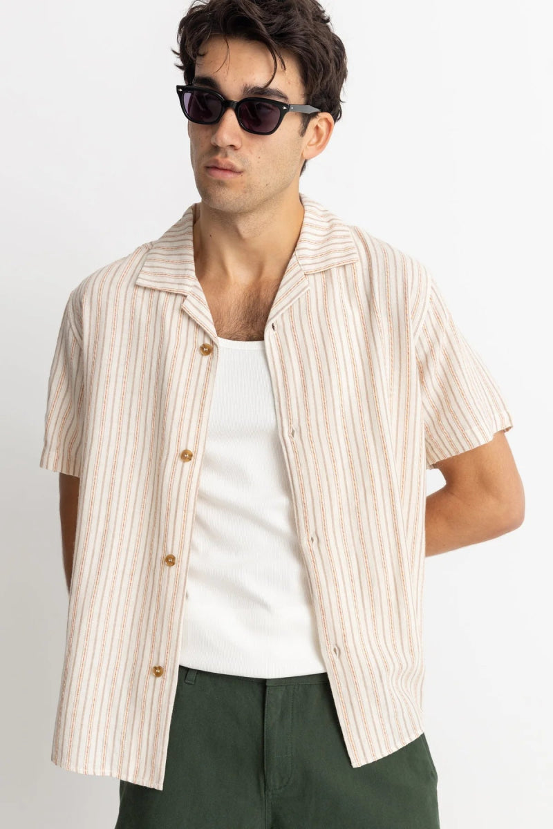 Vacation Stripe Ss Chemise Homme#ChemisesRhythm