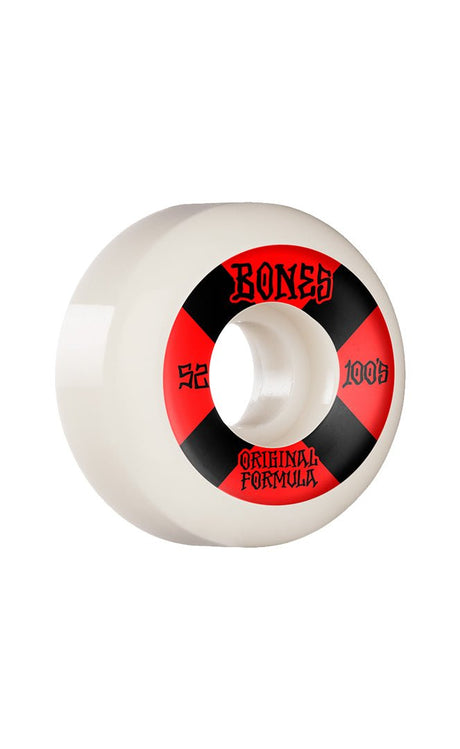 100'S 52Mm V5 #4 Sidecut Blanco (Juego De 4) Ruedas Skateboard#Ruedas SkateBones